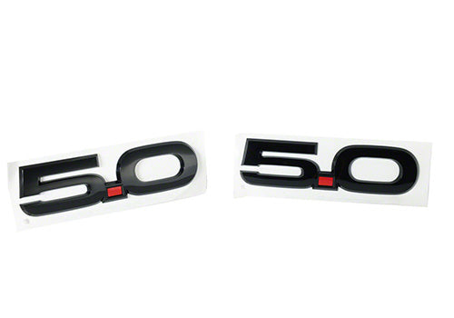 Ford Performance - 2015-2023 Mustang 5.0l Fender Emblems/badges-black-pair - M-1447-M50AB