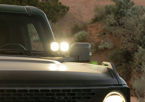 Ford Performance - Ford Performance Parts by Rigid® Bronco Dual Mirror Mounted Off-road Lights - M-15200K-BDML