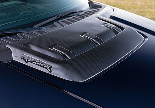 Ford Performance - F-150 Raptor Carbon Fiber Hood Vent & Trim - Gloss - M-16628-FG