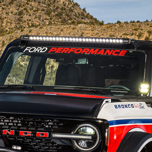 Ford Performance - Ford Performance Bronco Windshield Banner - White/red - M-1820-BRR