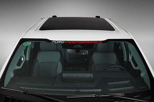 Ford Performance - Ford Performance F-series Windshield Banner - White/red - M-1820-WR