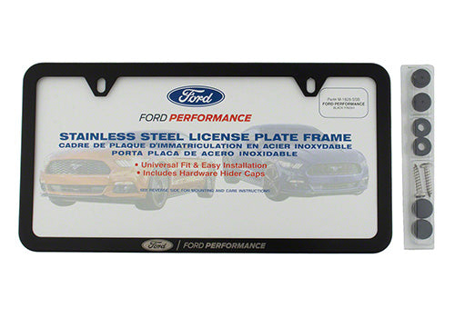 Ford Performance - Ford Performance Slim License Plate Frame-black Stainless Steel - M-1828-SSB