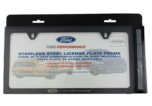 Ford Performance - Ford Performance Slim License Plate Frame-black Stainless Steel - M-1828-SSB