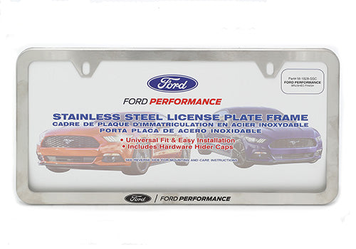 Ford Performance - Ford Performance Slim License Plate Frame-brushed Stainless Steel - M-1828-SSC