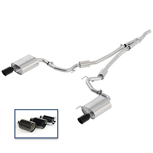 Ford Performance - 2015-2023 Mustang 2.3l Ecoboost Cat-back Sport Exhaust System With Black Chrome Tips - M-5200-M4SBA