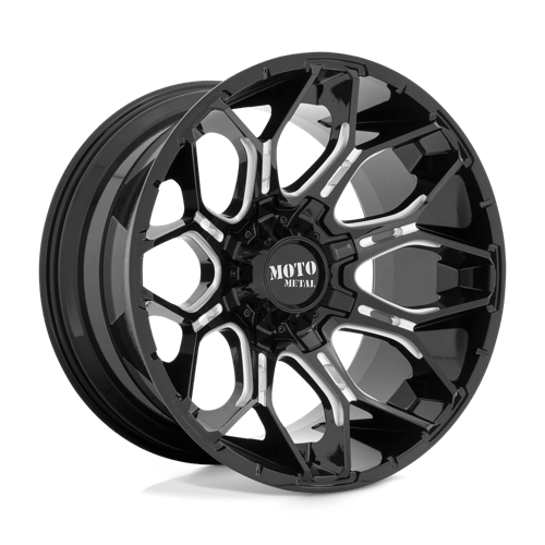 Moto Metal Mo808 Sniper 20X9 6X135/6X139.7/6X139 +0MM Gloss Black Milled