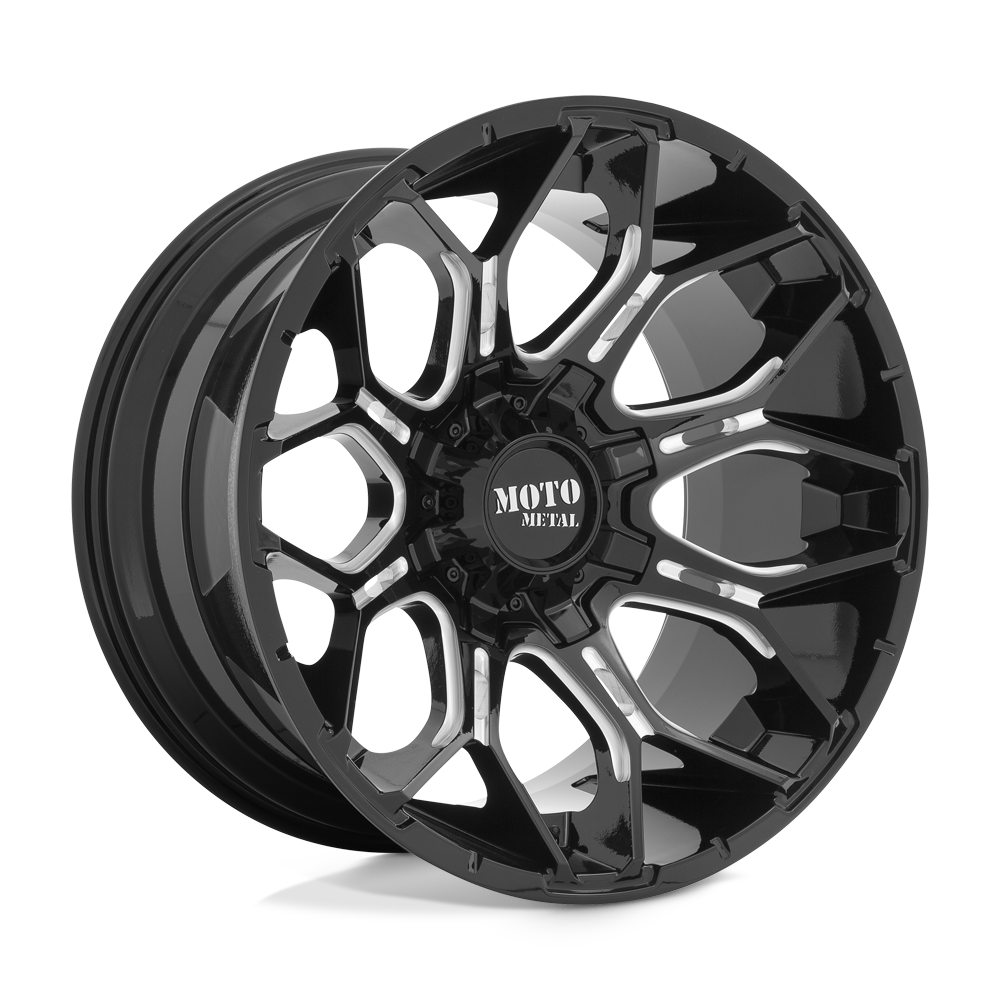 Moto Metal Mo808 Sniper 20X10 5X139.7/5X150/5X150 -18MM Gloss Black Milled