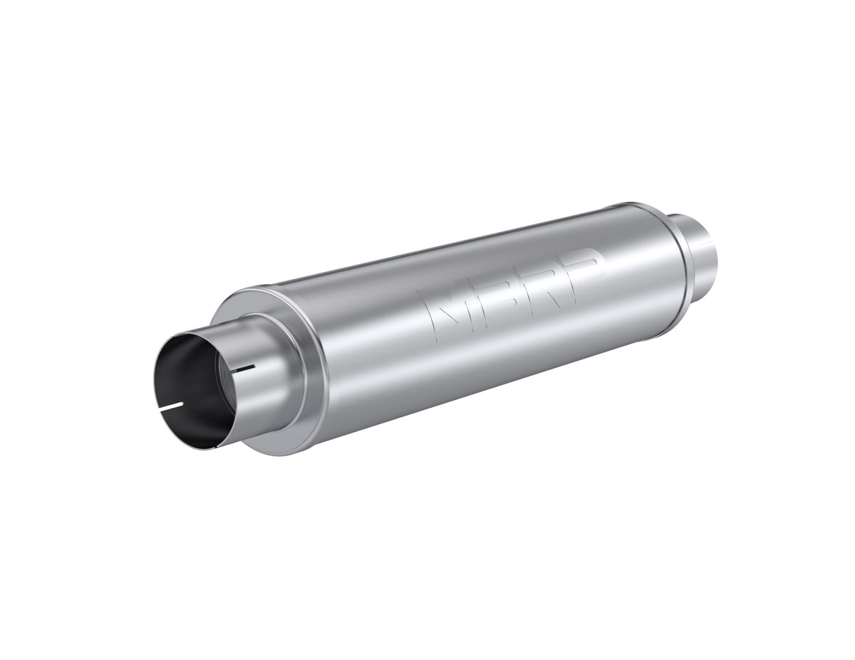 MBRP Universal Quiet Tone Muffler 4in Inlet/Outlet 24in Body 6in Dia 30in Overall T304 - M1004