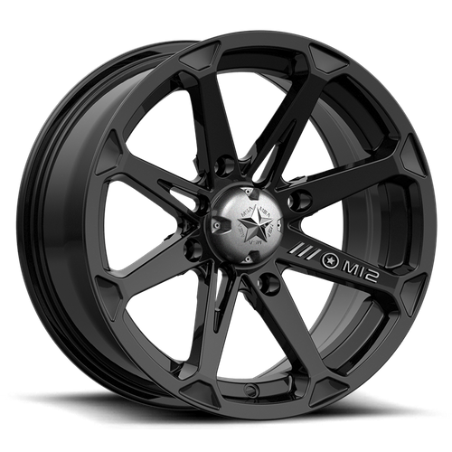 MSA Offroad Wheels M12 Diesel Utv 14X7 4X137 +10MM Gloss Black
