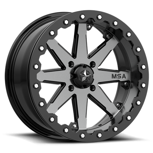 MSA Offroad Wheels M21 Lok Utv Beadlock 15X7 4X110 +0MM Charcoal Tint