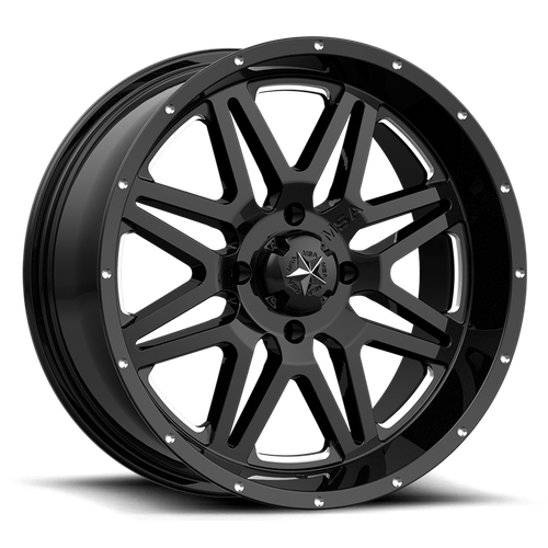 MSA Offroad Wheels M26 Vibe Utv 14X7 4X110 +0MM Gloss Black Milled