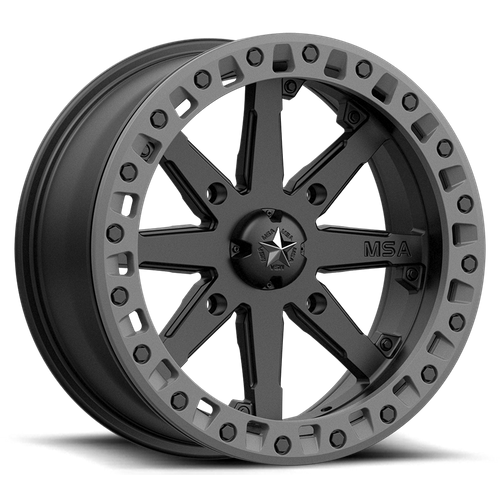 MSA Offroad Wheels M31 Lok2 Utv Beadlock 16X7 4X156 +0MM Satin Black W/ Matte Gray Ring