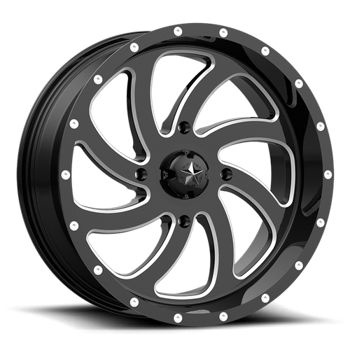 MSA Offroad Wheels M36 Switch Utv 22X7 4X137 +0MM Gloss Black Milled