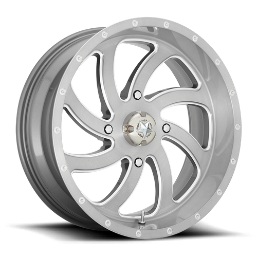 MSA Offroad Wheels M36 Switch Utv 22X7 4X156 +0MM Brushed Titanium