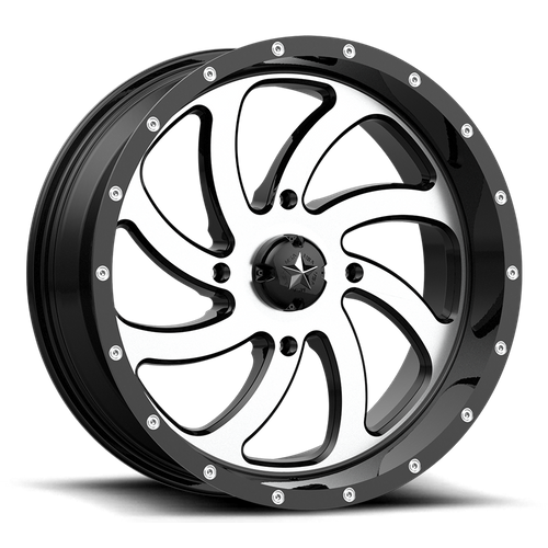 MSA Offroad Wheels M36 Switch Utv 18X7 4X156 +0MM Machined Gloss Black