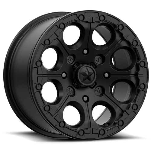 MSA Offroad Wheels M44 Cannon Utv Beadlock 15X7 4X137 +25MM Satin Black