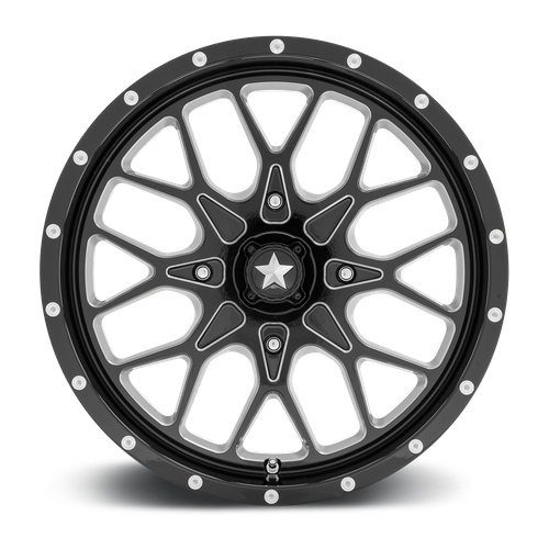 MSA Offroad Wheels M45 Portal Utv 18X7 4X110 +0MM Gloss Black Milled