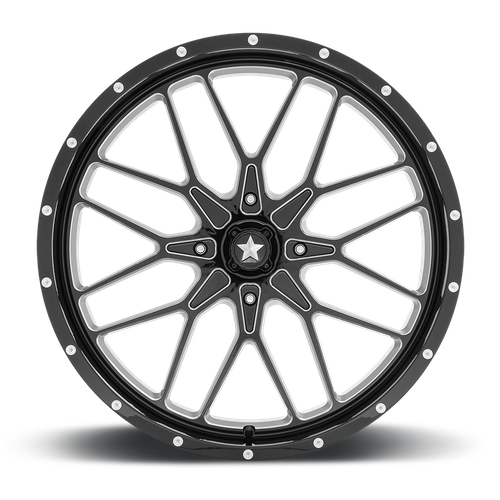 MSA Offroad Wheels M45 Portal Utv 24X7 4X156 +0MM Gloss Black Milled