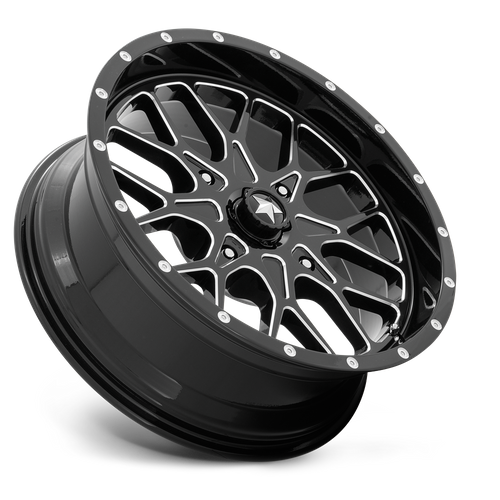 MSA Offroad Wheels M45 Portal Utv 18X7 4X137 +0MM Gloss Black Milled
