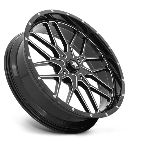 MSA Offroad Wheels M45 Portal Utv 24X7 4X156 +0MM Gloss Black Milled
