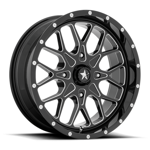 MSA Offroad Wheels M45 Portal Utv 14X7 4X156 +10MM Gloss Black Milled