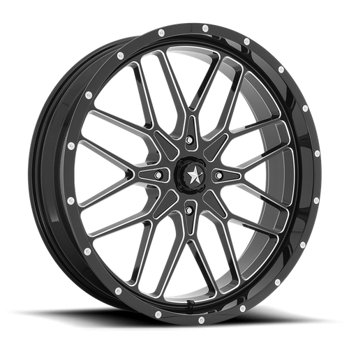 MSA Offroad Wheels M45 Portal Utv 24X7 4X137 +0MM Gloss Black Milled