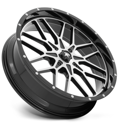 MSA Offroad Wheels M45 Portal Utv 24X7 4X156 +0MM Gloss Black Machined