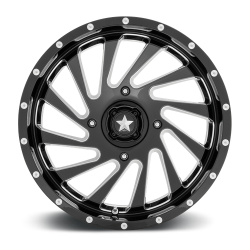 MSA Offroad Wheels M46 Blade Utv 18X7 4X110 +0MM Gloss Black Milled