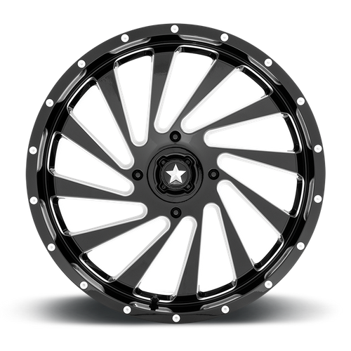 MSA Offroad Wheels M46 Blade Utv 22X7 4X156 +0MM Gloss Black Milled