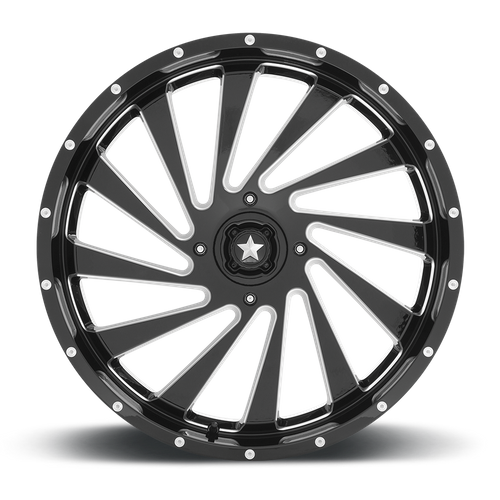 MSA Offroad Wheels M46 Blade Utv 24X7 4X137 +0MM Gloss Black Milled