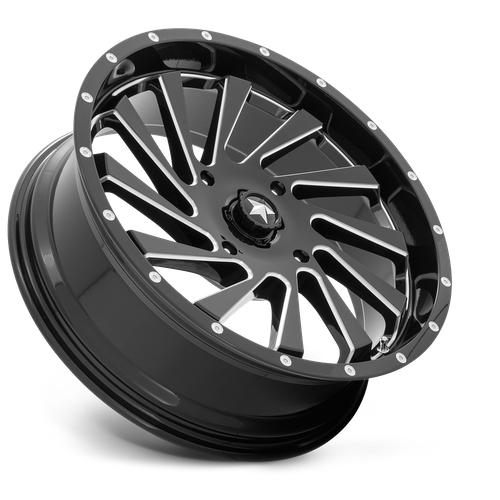MSA Offroad Wheels M46 Blade Utv 20X7 4X156 +0MM Gloss Black Milled