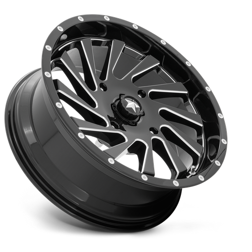MSA Offroad Wheels M46 Blade Utv 18X7 4X156 +0MM Gloss Black Milled