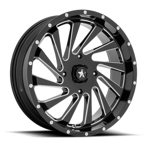 MSA Offroad Wheels M46 Blade Utv 20X7 4X137 +0MM Gloss Black Milled