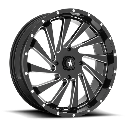 MSA Offroad Wheels M46 Blade Utv 22X7 4X156 +0MM Gloss Black Milled