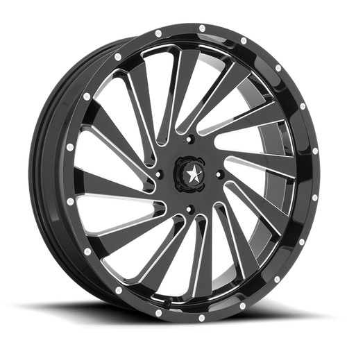 MSA Offroad Wheels M46 Blade Utv 24X7 4X137 +0MM Gloss Black Milled