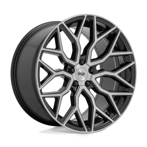 Niche 1PC M262 Mazzanti 20X10.5 5X112 +40MM Gloss Black Brushed Face