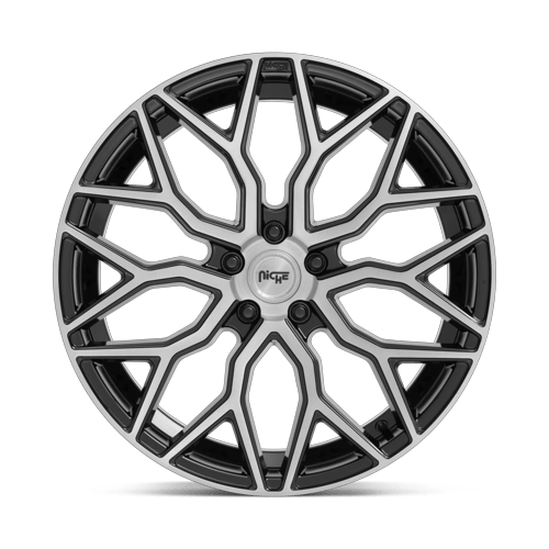 Niche 1PC M262 Mazzanti 22X10 5X120 +30MM Gloss Black Brushed Face