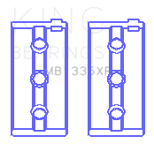 King Engine Bearings Kawasaki ZX-14R (2012-) #2/4 (Size +0.25mm) Main Bearing Set - MB1335XP0.25-3