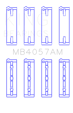 King Engine Bearings Honda C27A4 (Size +0.75mm) Main Bearing Set - MB4057AM0.75