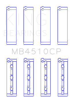 King 2005-2012 Nissan VQ40DE 6 Cyl (Size STD) Performance Main Bearing Set - MB4510CP