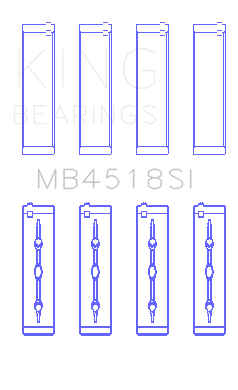 King 11-20 Chrysler 300 / Dodge Grand Caravan (Size +0.25mm) Main Bearing Set - MB4518SI0.25