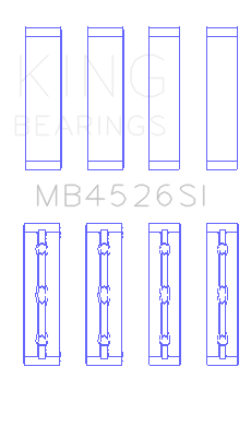 King Toyota 1GR-FE (Size STD) Crankshaft Main Bearing Set - MB4526SI