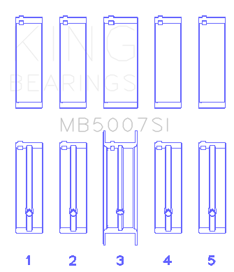 King Engine Bearings G.M.C. Saturn (Size +1.0mm) Main Bearing Set - MB5007SI1.0