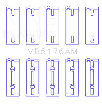 King Mitsuishi 4G93 SOHC (Size STD) Main Bearing Set - MB5176AM