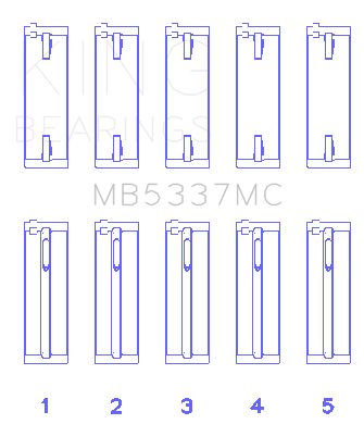 King Audi/VW CFFA/ CAYB/ CAYC Main Bearing Set - MB5337MC