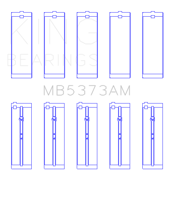 King Engine Bearings Nissan Ga14DE/Ga16DE/Qg18DE (Size +0.75mm) Main Bearing Set - MB5373AM0.75