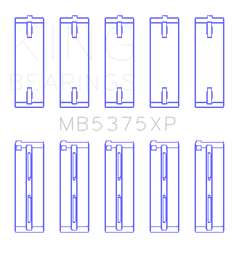 King Toyota 2ZZGE Performance Main Bearing Set - MB5375XP