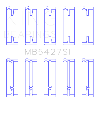 King Engine Bearings Honda L13A4/L15A (Size +0.75mm) Main Bearing Set - MB5427SI0.75