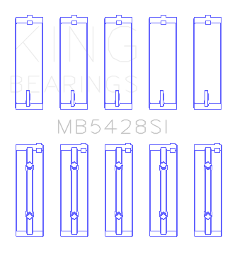 King Honda R16A/ R18A 2006- Current Main Bearing Set - MB5428SI