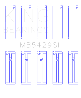 King Engine Bearings Nissan Yd22/Yd25 (Size +0.25mm) Main Bearing Set - MB5429SI0.25